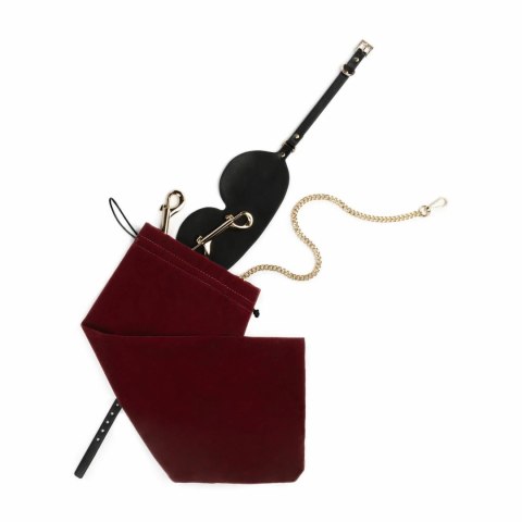 Bedroom Fantasies Zestaw Bondage 13 elementow skora naturalna walizka