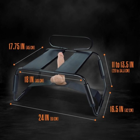 Blush Temptasia Surrender czarne siedzisko intymne z regulacją wysokości