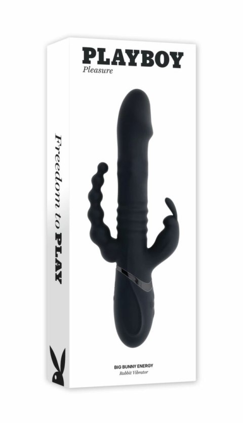 Evolved Big Bunny Energy Black - wielofunkcyjny model silikonowy wodoodporny