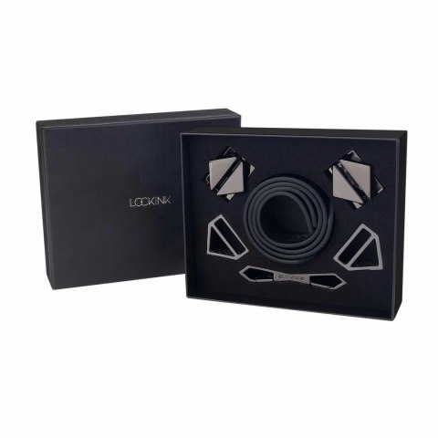 LOCKINK Zestaw Regulowanych Kajdanek na Nadgarstki i Kostki Czarny