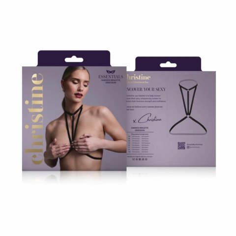 Obsession Strappy Harness Bralette Black - modny biustonosz z paskami