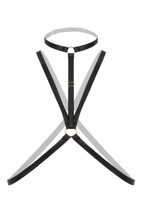 Secret Love Strappy Harness Bralette czarny - modny elastyczny model