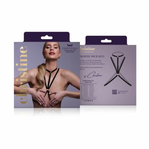 Secret Love Strappy Harness Bralette czarny - modny elastyczny model