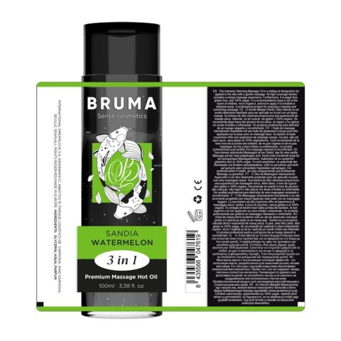 BRUMA Premium Olejek do Masażu 3w1 Arbuz Efekt Ciepła 100ml