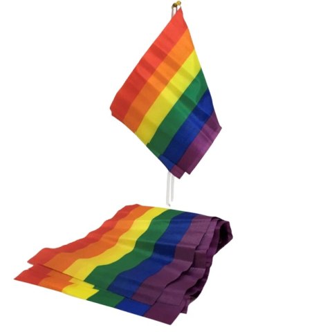 Fet a Fet Flaga PRIDE Mini 20x15 cm na drążku 30 cm tęcza