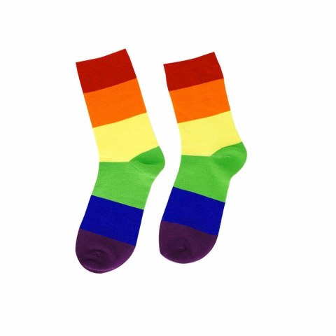 PRIDE Skarpetki L/XL Tęczowy Wzor Flaga LGBT Poliester