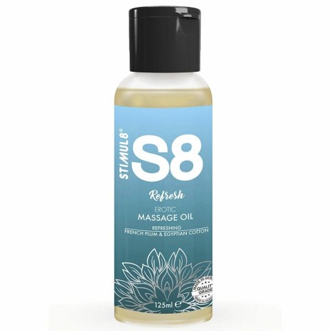 S8 Olejek do Masażu Refresh Bawełniany & French Plum 125 ml