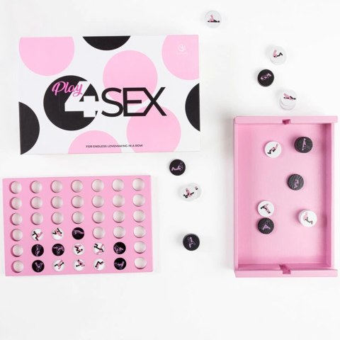 SecretPlay Play4Sex - Drewniana Gra Planszowa dla Par, 42 Elementy