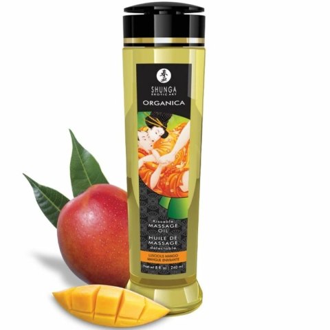 Shunga Organic Olejek do Masażu Mango 240ml - Naturalny, Wegański