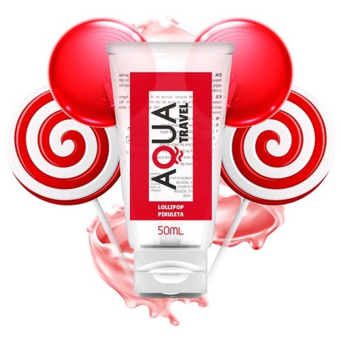 AQUA TRAVEL Lubrykant wodny Lollipop 50ml - kompaktowy smakowy