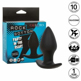 CalExotics Rock Bottom Perfect Plug 10 Trybow Wibracji Czarny Silikon