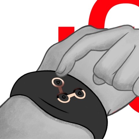 WatchMe Zegarek Sterujący Bezprzewodowy Czarny-Miedziany IPX7