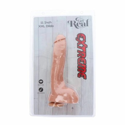 Get Real Extreme XXL Model 28 cm jasny beż z przyssawką