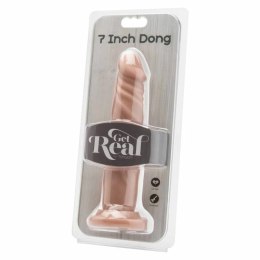Get Real Model Dong 18 cm skora - anatomiczny kształt, PVC, naturalny kolor