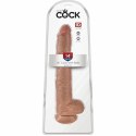 Pipedream King Cock 35,6 cm anatomiczny model z przyssawką, beżowy