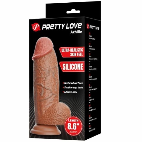 Pretty Love Achille model silikonowy z przyssawką 22 cm