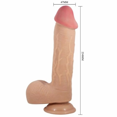 Pretty Love Sliding Skin 23,4 cm - Model z ruchomą powierzchnią, przyssawka