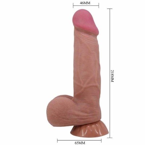 Pretty Love Sliding Skin model z przyssawką, brązowy, 21,8 cm