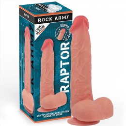 Rockarmy Liquid Silicone Raptor 24 cm - model z przyssawką, naturalny