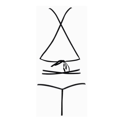 Allure Nicola Body siateczkowe z otwartym biustem, elastyczne, czarne