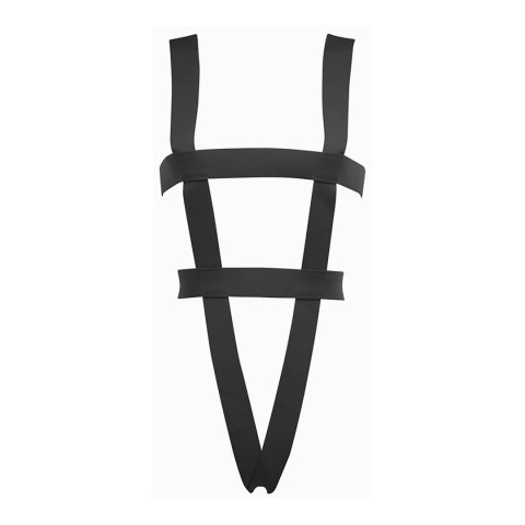 Body na uprzęży Coquette Just a Crush z elastycznymi ramiączkami, czarne