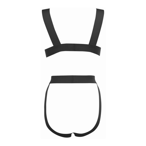 Body na uprzęży Coquette Just a Crush z elastycznymi ramiączkami, czarne