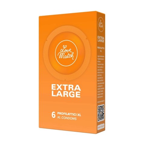 Love Match Extralarge - prezerwatywy powiększone, 6 sztuk