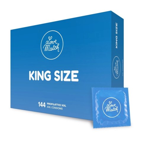 Love Match King Size komfortowe prezerwatywy XXL 60 mm 144 sztuki