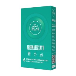 Love Match Prezerwatywy aromatyzowane mix smakow 6 sztuk