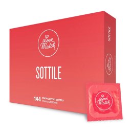 Love Match Sottile cienkie prezerwatywy lateksowe 144 sztuki