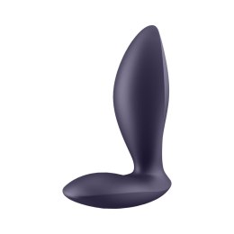 Satisfyer Plug Power - silikonowy model wibrujący z Bluetooth, czarny