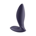 Satisfyer Plug Power - silikonowy model wibrujący z Bluetooth, czarny