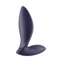 Satisfyer Plug Power - silikonowy model wibrujący z Bluetooth, czarny