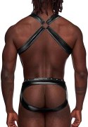 Male Power LXL Jockstrap z szelkami i metalowymi elementami czarny