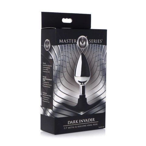 XR Brands Plug anatomiczny metalowo-silikonowy średni 848518036131