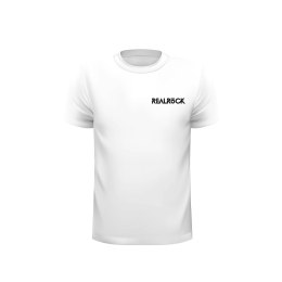 RealRock Koszulka Bawełniana Biała Rozmiar L Logo Premium