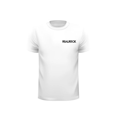 RealRock Koszulka Bawełniana Biała Rozmiar M Logo Firmowe