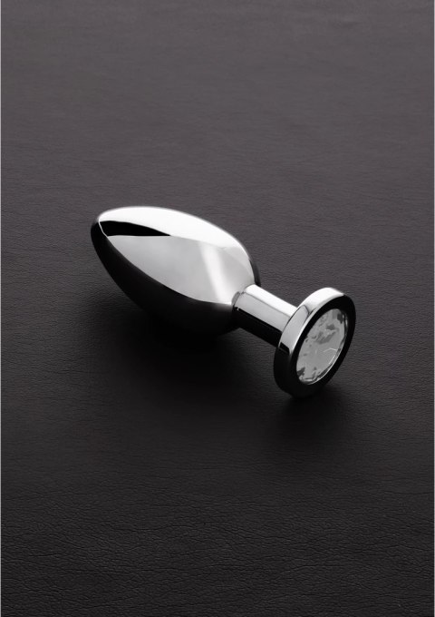 Steel Korek intymny stal nierdzewna średni z ozdobnym kryształem