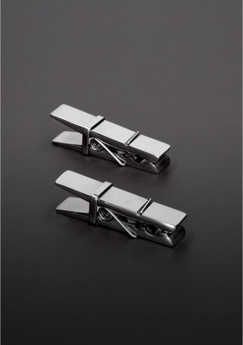 Steel Zaciski do brodawek tkaninowe, stal nierdzewna, ciężkie