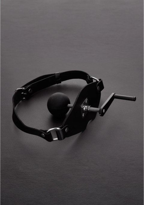 Steel - profesjonalny knebel z piłką i paskiem skorzanym, uniwersalny