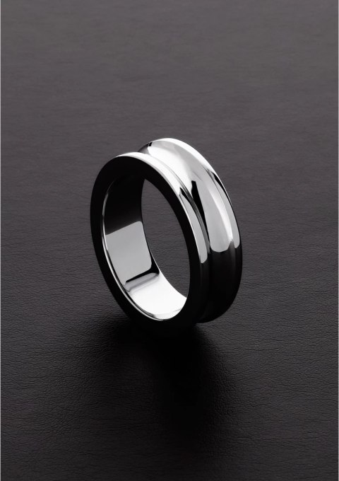 Ouch! Stalowy pierścień intymny anatomiczny 15x50 mm zaokrąglone krawędzie