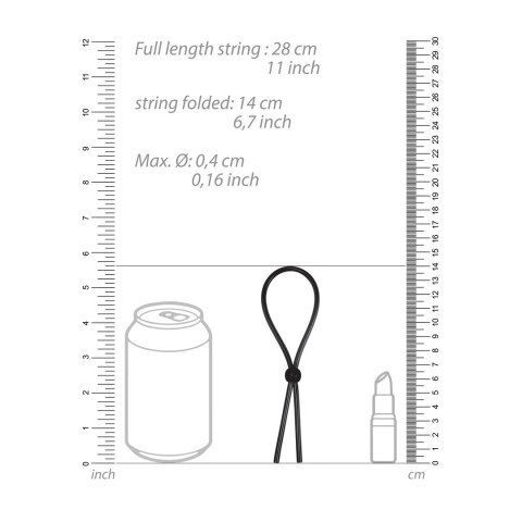 Shots Toys Pierścień Regulowany Silikonowy Czarny Uniwersalny