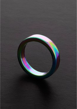 Steel Flat Ring Rainbow 8 x 50 mm - anodyzowana stal, płaski model