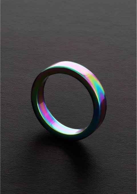 Steel Flat Ring Rainbow 8 x 50 mm - anodyzowana stal, płaski model