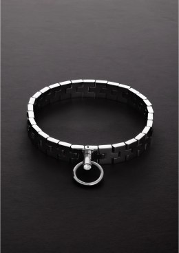 Steel - Obroża regulowana z zamkiem, stal nierdzewna 43 cm