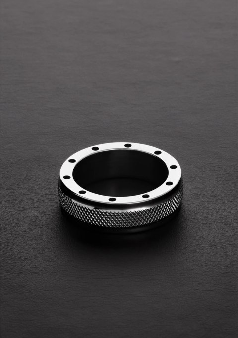 Steel - Pierścień intymny z 11 otworami wentylacyjnymi 15x45 mm