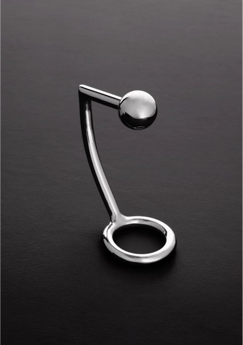 Steel - Pierścień stalowy z kulką, wyjmowana, 40/30 mm, polerowany