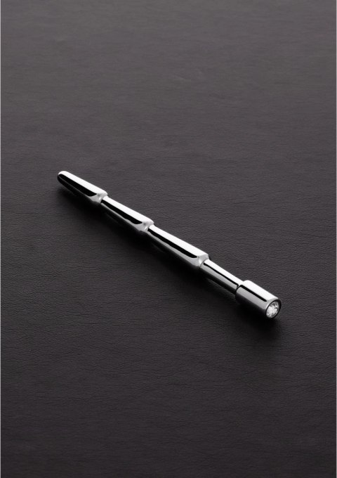 Steel Plug z kolorowym kryształem - stal nierdzewna, elegancki design