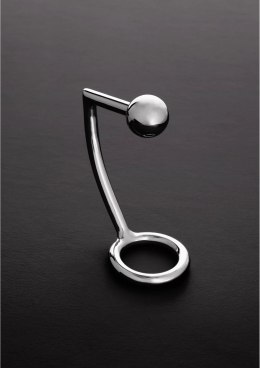 Steel - Stalowy pierścień intymny z kulką, 45/30 mm, polerowany