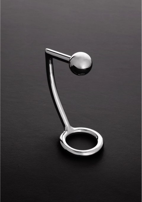 Steel - Stalowy pierścień intymny z kulką, 45/30 mm, polerowany